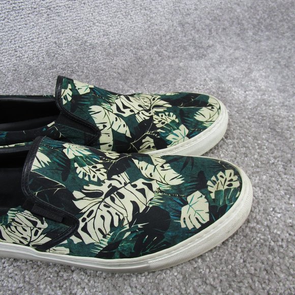 Moncler Sneakers Mens Size 43 Eu 10 Us Slip On Green Floral Italy - Picture 2 of 12